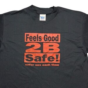 Vintage MAP minority aids project - feels good to be safe shirt LARGE